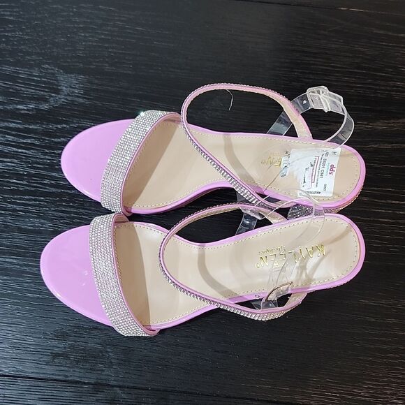 BRAND NEW KAYLEEN RHINESTONE STRAP&HEEL SANDALS - Picture 6 of 16
